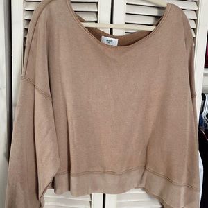 Aerie Oversized Tan/Brown Sweatshirt Medium